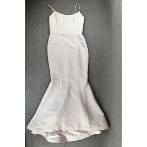 Amsale Dress Women 8 Pink Mermaid Gown Spaghetti Strap Formal Wedding Bridesmaid